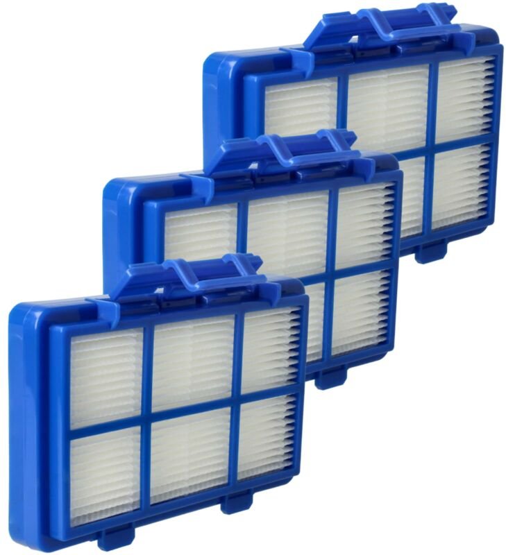 Filterset 3x Staubsaugerfilter kompatibel mit Philips PowerGo FC8246/09, FC8247/09, FC8248/09 Staubsauger - hepa Filter ...
