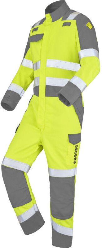 Kombination 1 Reissverschluss Maca Neongelb/stahlgrau 2xl - Fr(56-58)