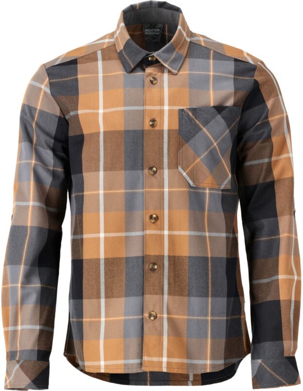 Mascot Hemd aus Flanell, kariert Gr. 2XL, Nussbraun-kariert