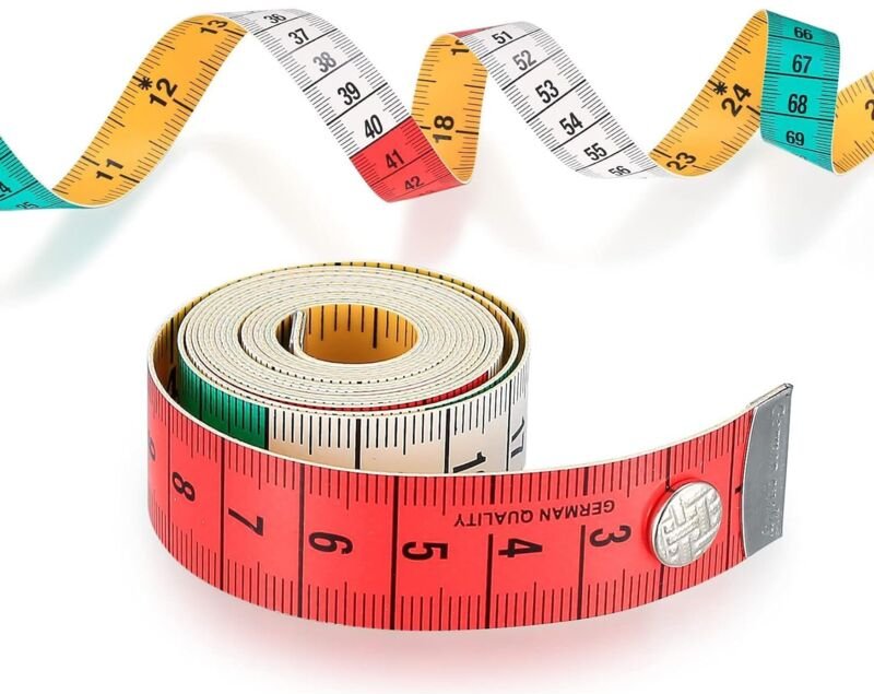 Bluedeer - SchneidermaßBand for Sewing Weiches Doppelmaßband 150 cm / 60 Zoll Maßband mit Knopf, Körper- und Umfangsmaßb...