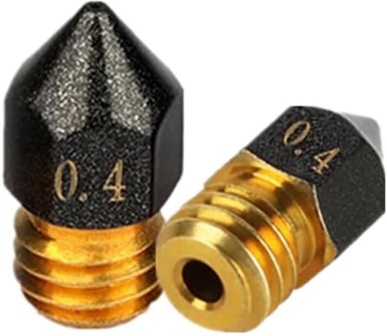 2 Stück 3D-Druckerzubehör MK8 Vulkanische Messingdüse - 0,4 / 1,75 mm für 1,75 mm Ender3 Pro CR10/S