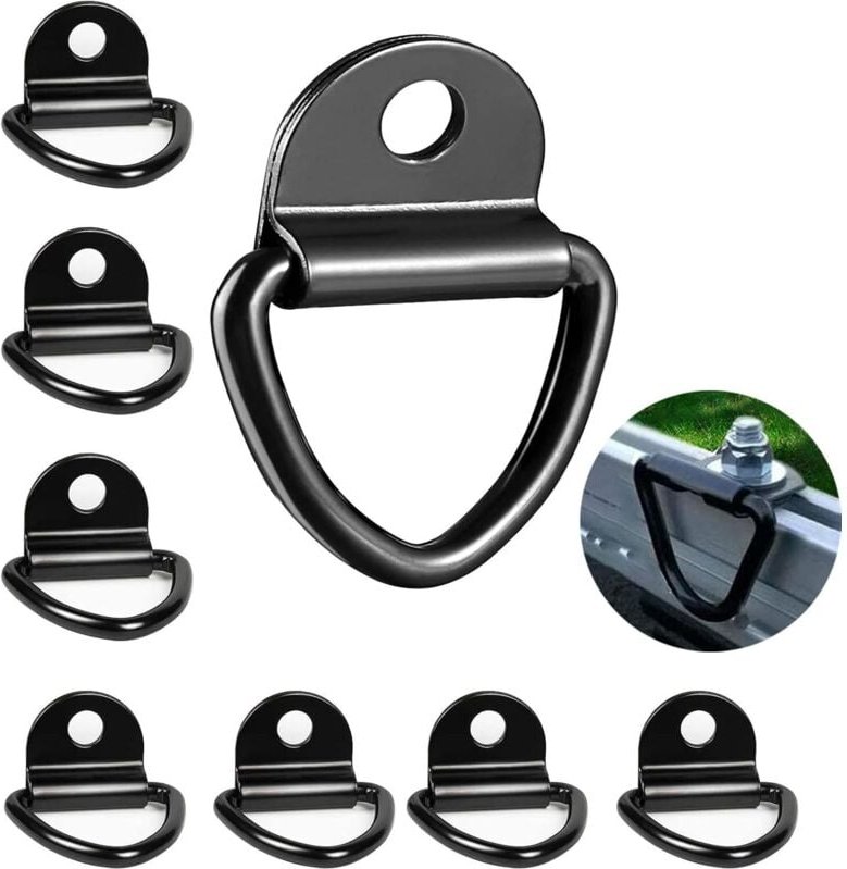 Thumbnail - Gabrielle - 8 Stück Zurrringe aus Edelstahl, V-Ring-Ankerhaken für Anhänger, Zurrhaken-D-Ringe für lkw, Boote, Autos