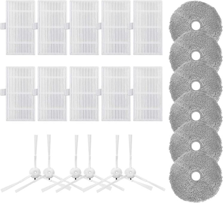 Für W2 Ersatzteile Seitenbürste Hepa-Filter Mopptücher