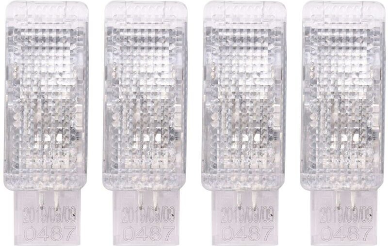 Woosien - 4 Stücke Auto Innen Halogen Fußraum Licht Handschuhfach Stamm Lampe Für B6 Golf 6 Mk6 Mk7 7l0947415 3td