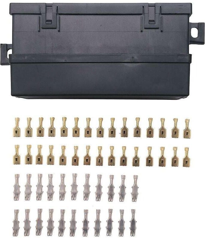 Woosien - Auto 11-Wege-Sicherungshalter-Relaiskasten mit Anschlüssen, Relais, wasserdichten Anschlüssen