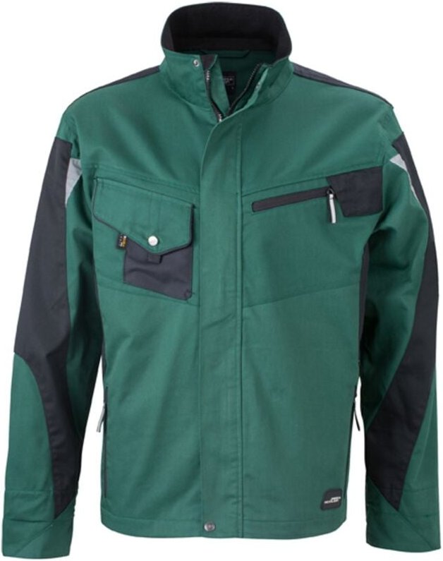 James&nicholson - Arbeitsjacke JN821 Gr. xl grün/schwarz