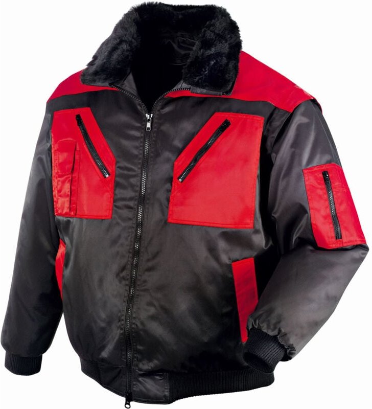 Piloten-Jacke oslo schwarz/rot 3XL 4180 - Texxor