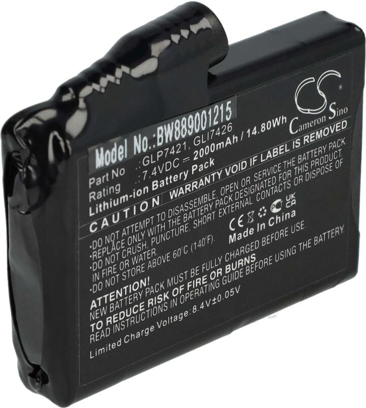 Vhbw - Akku Ersatz für Glovii GLI7426, GLP7421 für beheizbare Handschuhe (2000 mAh, 7,4 v, Li-Ion)