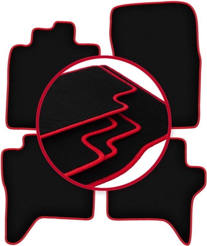 CARLUX-RED Autofußmatten für: Mitsubishi Pajero IV lang (2006-2018)
