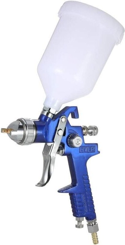 HVLP-Sprühpistole, Airbrush-Farbpistole mit 1,4-mm-Düse, 600-cm³-Becher zum Lackieren