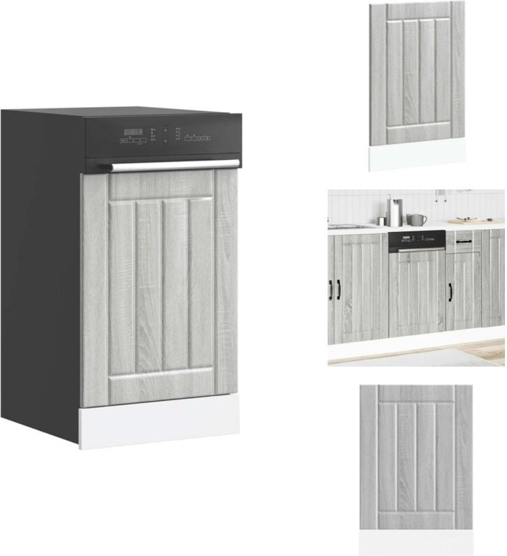 Geschirrspülerblende Lucca Grau Sonoma Holzwerkstoff - Geschirrspülerblende - Geschirrspülerblenden - Geschirrspüler Fro...