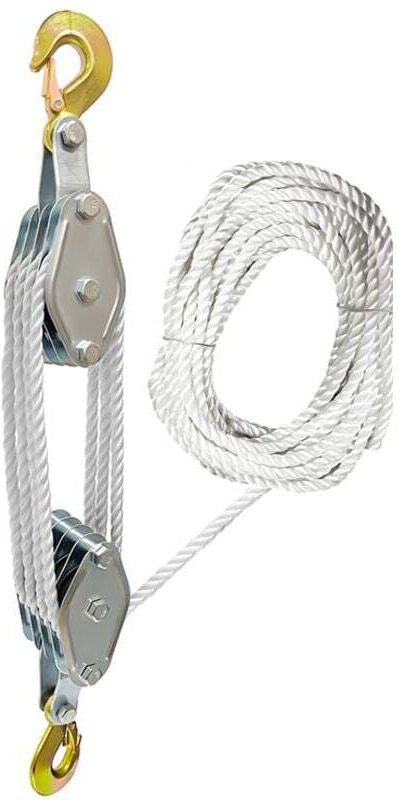 Hochleistungs-Seilzug, 20 m Bruchfestigkeit, 250 kg Arbeitslastblock und Flaschenzugsystem zum Heben schwerer Gegenständ...