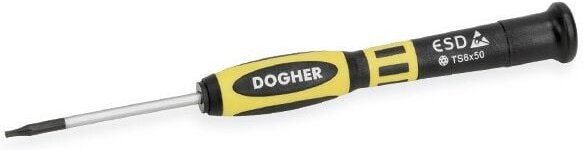 Dogher - esd S2 Präzisions-Verlustschraubendreher, Torx Security, TS6 393-TS06