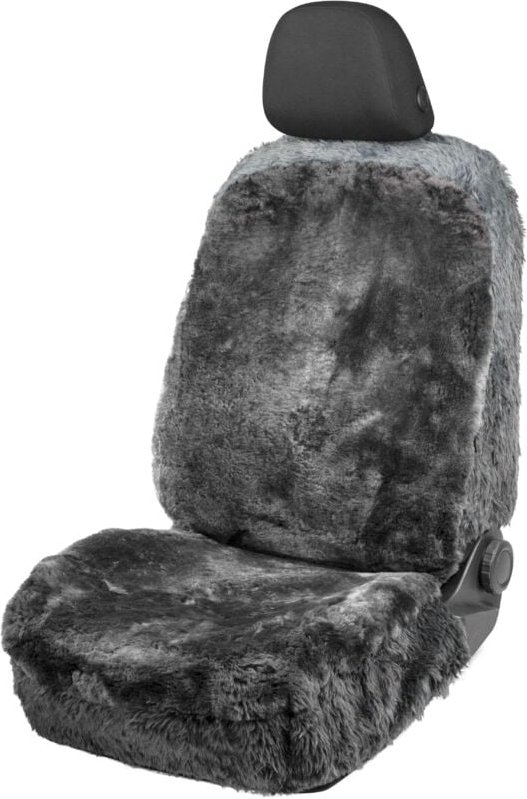 Walser - Autositzbezug Mona Lammfell & Webpelz, 12-14 mm anthrazit - ZippIt 110 & 115