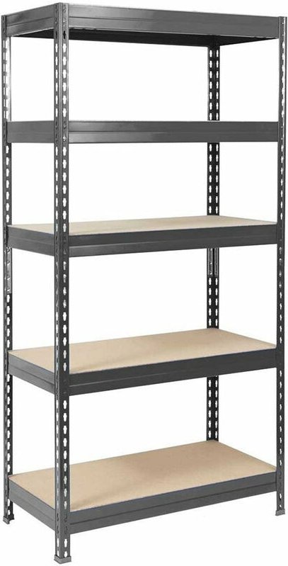 Schwerlastregal Grau-Anthrazit Höhe: 180 cm Breite: 90 cm Tiefe: 60 cm - Grau