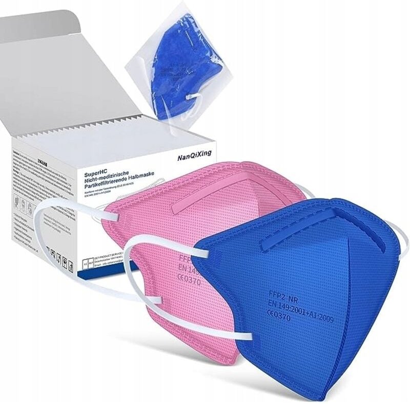 FFP2 Schutzmasken 20 Stück Blau und Pink Hochwertig