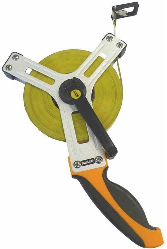 Stahlmaßband 50 m/ 13 mm, 2-Komponenten Griffteil