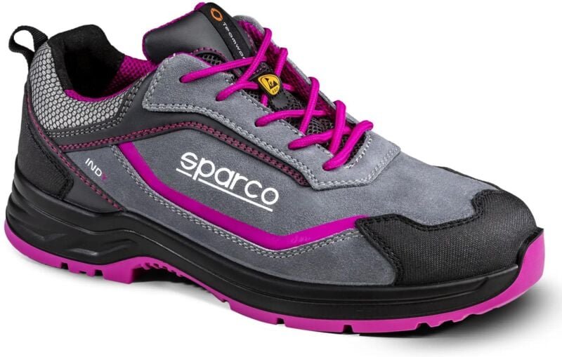 Thumbnail - Sparco 07537GRFU Indy Danica ESD S1PS Sicherheitsschuh, Grau/Fuchsia, 39