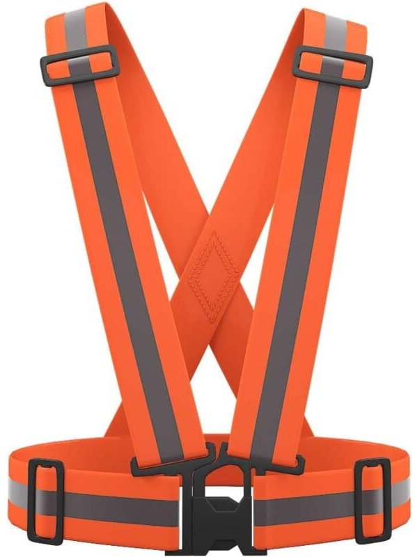 Ersandy - Reflektierende Warnweste mit hoher Sichtbarkeit, verstellbare Sicherheitsweste zum Laufen, Radfahren, Motorrad...