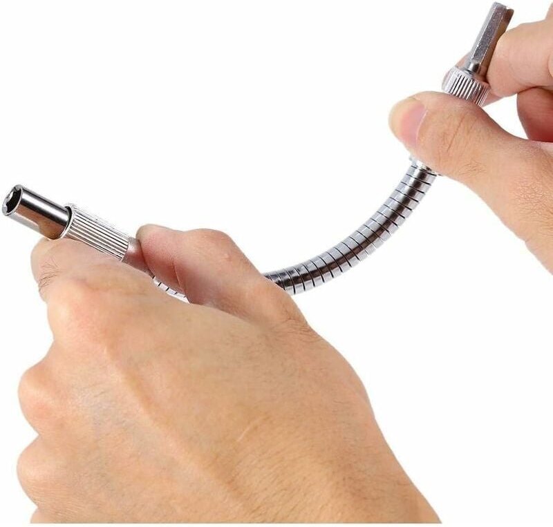 Ymyny - 20 cm flexibler Verlängerungsschraubendreher, Bohrerhalter-Anschluss für elektronischen Bohrschraubendreher mumu