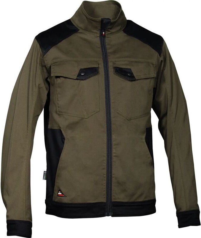 Arbeitsjacke mit Reißverschluss BLORA - Taupe/Schwarz 4XL - FR (62) - EU (64)