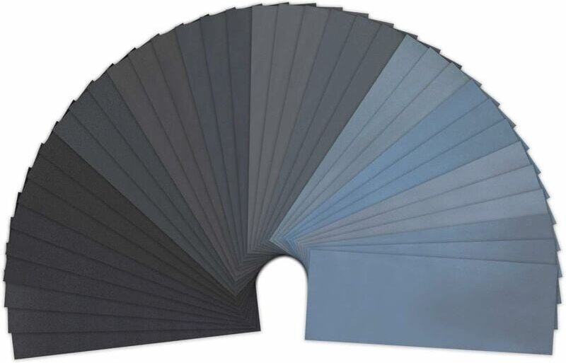 Set mit 36 Schleifpapieren, Schleifpapier 23 x 9,3 cm, trocken, nass, 400/ 600/800/ 1000/1200/ 1500/2000/ 2500/3000 (4 x...