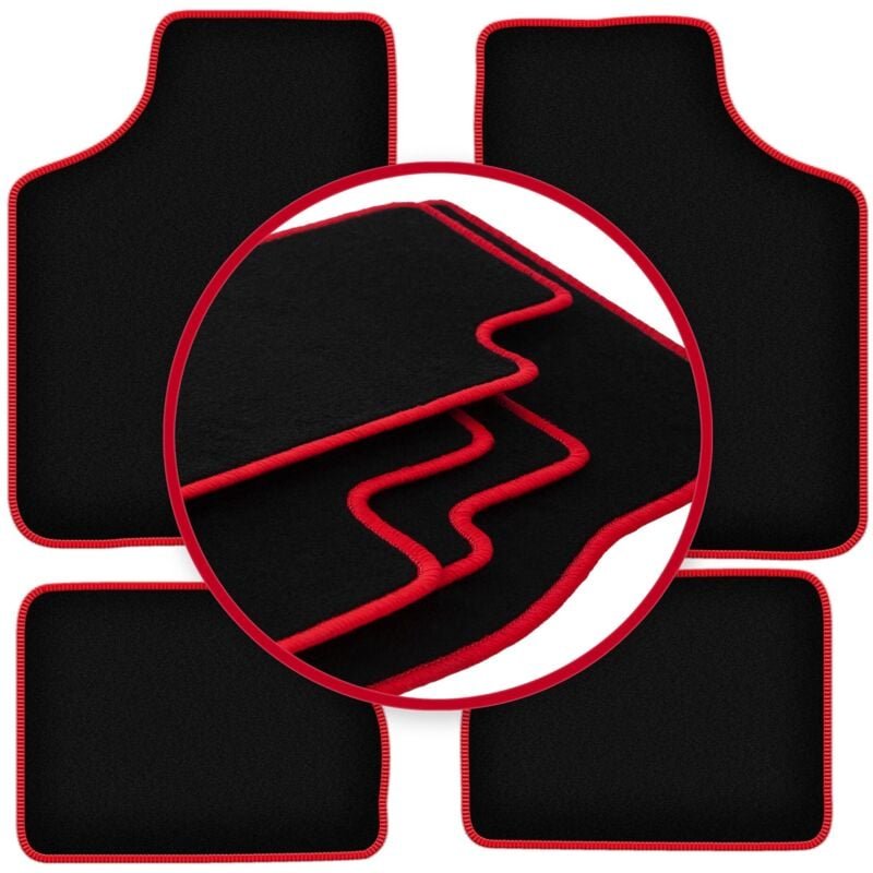CARLUX-RED Autofußmatten für: Opel Corsa A Fließheck (1982-1993)