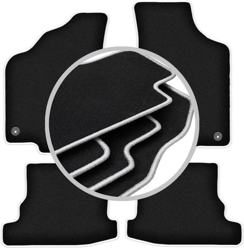 CARLUX-SILVER Autofußmatten für: Volkswagen Polo III 6N Fließheck, Limousine, Klassiker (1994-1999)