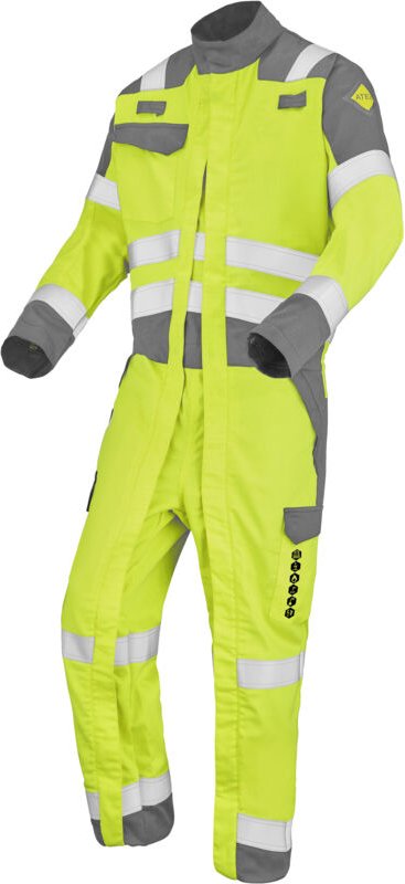 Kombination 2 Reißverschlüsse Paniri Neon-Gelb/Stahlgrau 3XL - FR(60-62)