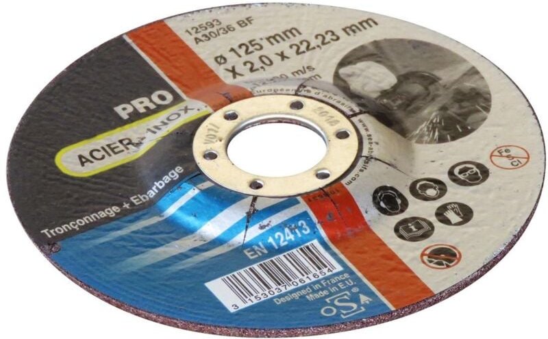 Duo-Scheibe - Bohrung 22,2 mm 1 Scheibe 125 mm 2,0 mm Outifrance