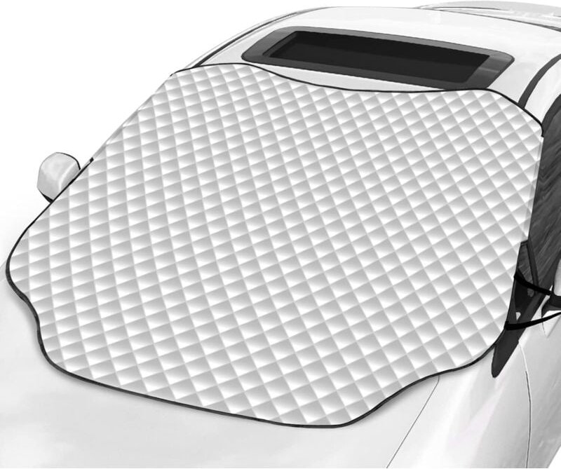 Sonnenschutz für die Windschutzscheibe des Autos mit Magneten an der Innenseite, faltbarer Sonnenschutz gegen UV-Strahle...