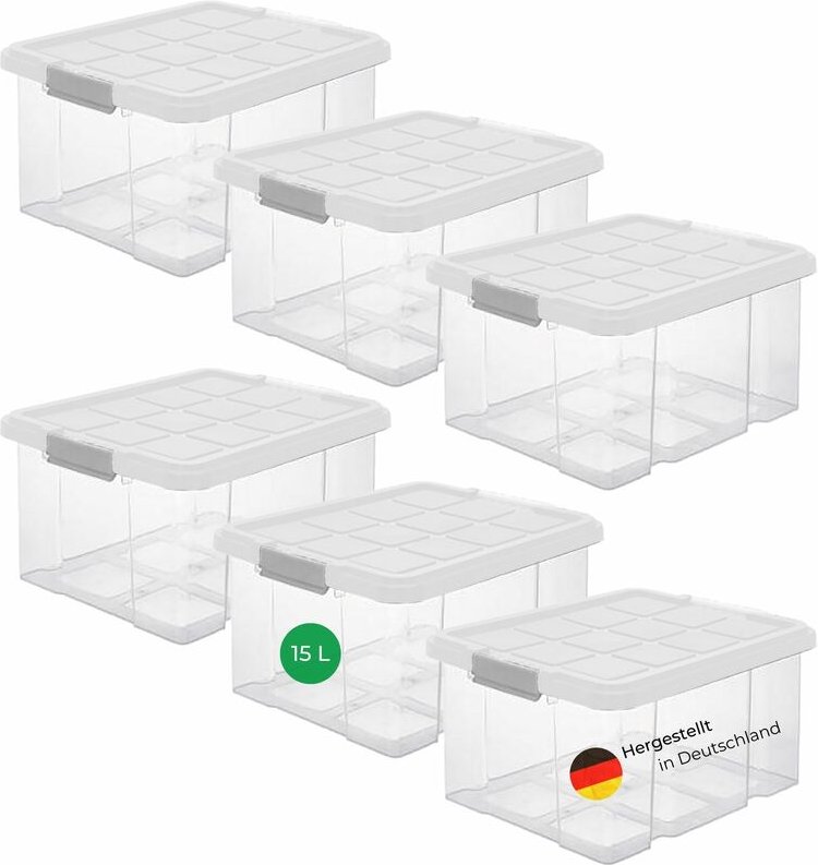 Novaliv - 6x Aufbewahrungsbox 6x Aufbewahrungsbox, 6x Deckel