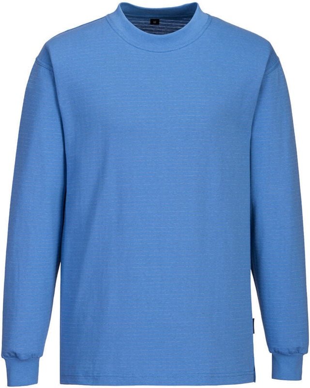 Langarm-ESD-Anti-Staub T-Shirt Blau Hamilton 2XL