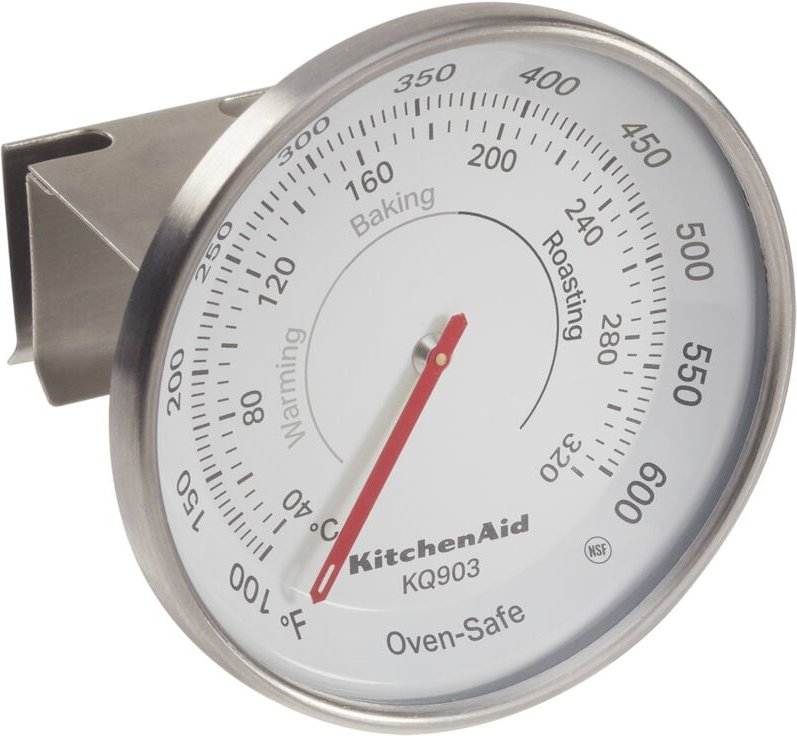 KitchenAid Einstellbares hängendes Backofenthermometer, für Umluft-, Gas- oder Elektrobacköfen, 40°C bis 320°C