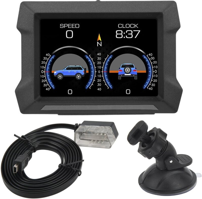 Universal Car hud OBD2 gps -Anzeige mit Neigungsmesser über der Geschwindigkeitswarnung für Fahrzeuge