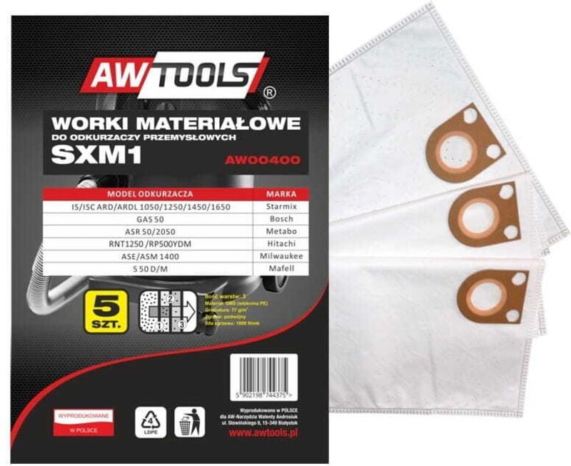 Thumbnail - AWTOOLS MIKROFASERTASCHEN SXM1 5er Set GAS 50 / STARMIX