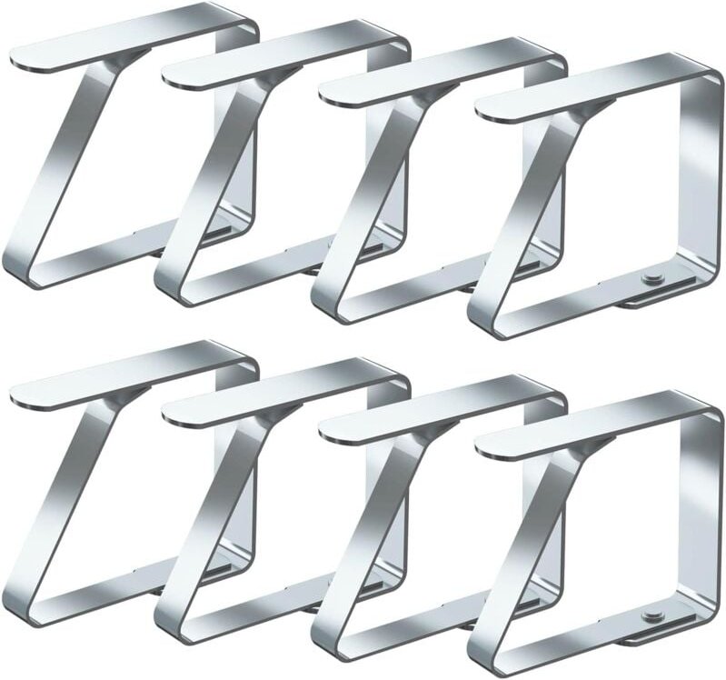 Thumbnail - Sjqka - Tischdeckenklammern 8er Set Edelstahl Tischdeckenklammern Anti-Rutsch (4cm x 8 Stück)