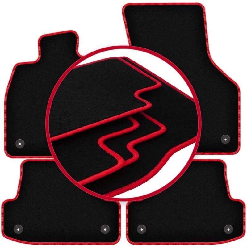 CARLUX-RED Autofußmatten für: Audi A3 8V 3-Türer, Limousine, Sportback (2012-)