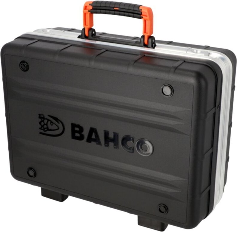 Bahco Hartschalenkoffer, 37 Liter, Werkzeugtafeln mit elastischen Taschen