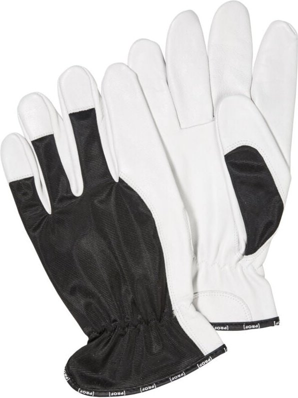 Arbeitshandschuhe, genarbtes Leder auf dem Handrücken und den Fingerspitzen, atmungsaktives Obermaterial, Größe 9 PROF