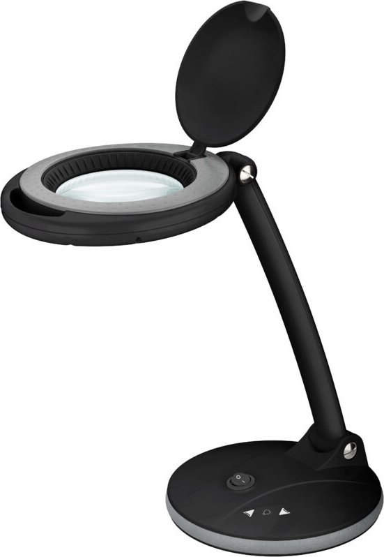 LED-Stand-Lupenleuchte, 6 w, 450 lm, dimmbar, schwarz - Goobay
