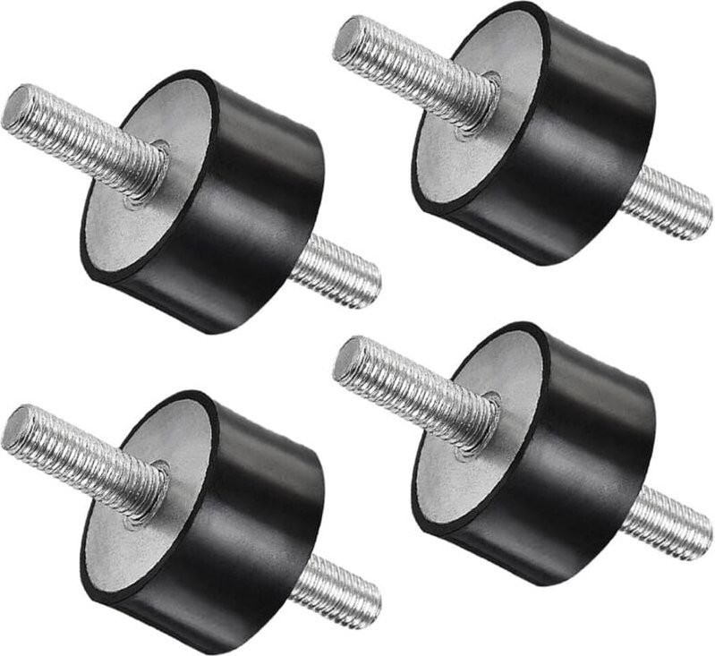 4-teiliger M8-Gummistoßdämpfer, Antivibrations-Gummidämpfer-Isolationshalterungen, zylindrischer Gummistoßdämpfer, für L...