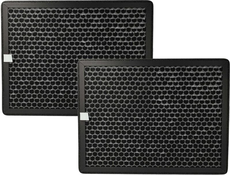 2x Aktivkohlefilter kompatibel mit Philips AC3829/10, AC2889/10, AC2887/10, AC2882/10 Luftreiniger - Luftfilter Schwarz ...