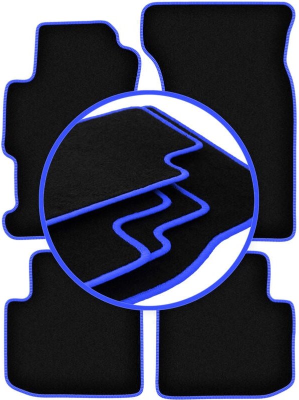 CARLUX-BLUE Autofußmatten für: Honda Accord VI Coupé (1998-2002)
