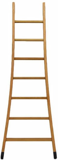 Holzleiter 2,25m mit ausgestellter Basis Elektrikerleiter 8 Sprossen - BSMEN-E-225