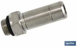 Thumbnail - Glatter männlicher zylindrischer Messing-Nickel-Spike. T-12 R-1/4