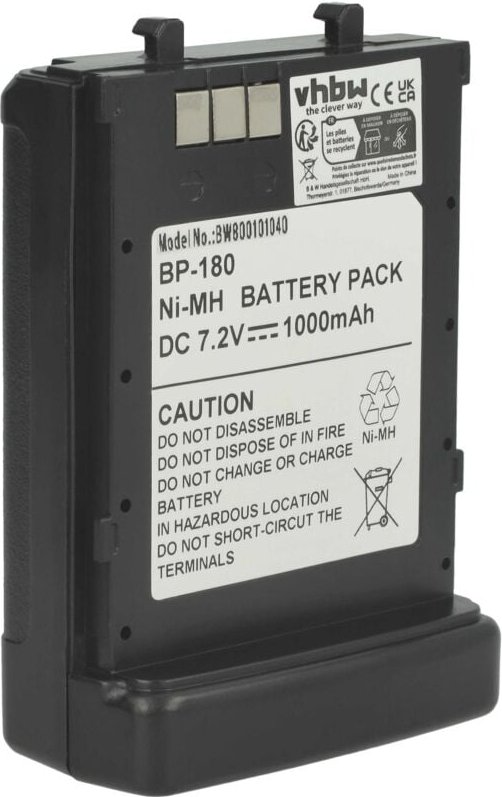 vhbw 1x Akku kompatibel mit Icom IC-W32A, IC-Z1E, TC-T42E, IC-Z1, IC-Z1A, TC-T22E, IC-W32TZ, IC-W32E Funkgerät, Walkie T...