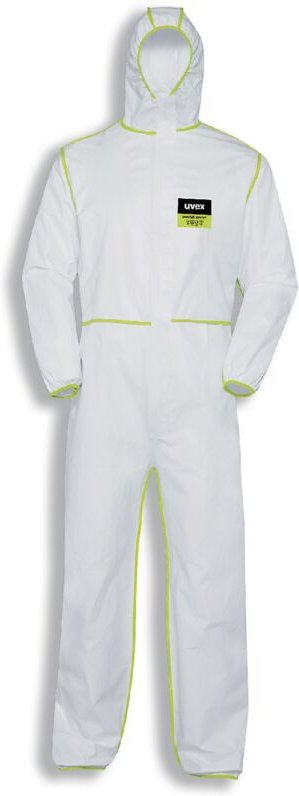 Uvex - sil-Wear Einwegoverall 9877 Typ 5/6 weiß/lime Gr.2XL