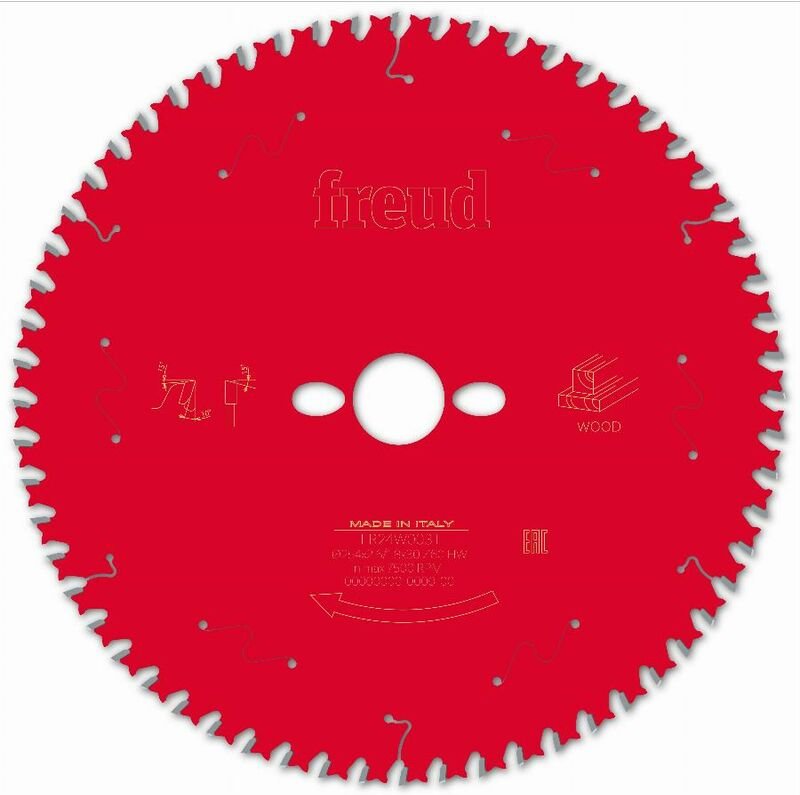 Sägeblatt für Handkreissäge FREUD - Ø254 2,6/1,8 AL30 Z60 BA 10° - F03FS09780 -FR24W003T