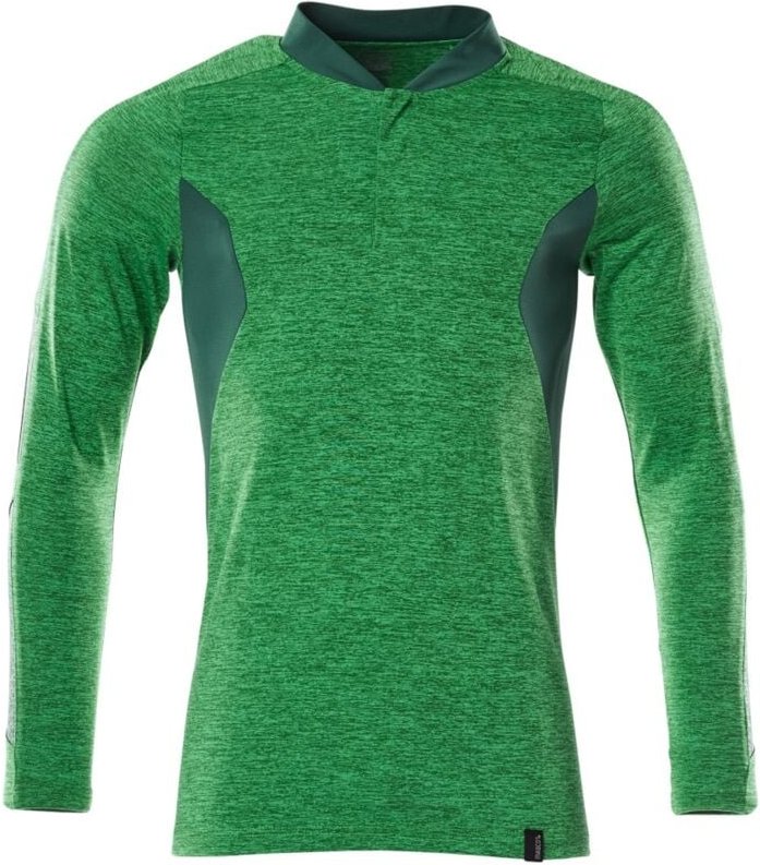 Accelerate Polo-Shirt, feuchtigkeitstransportierendes coolmax® pro, langarm, moderne Passform Gr. xs grasgrün/grün - Mas...
